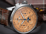 Breitling Premier B25 Datora 42 Beige Dial Brown Leather Strap Watch for Men - AB2510201K1P1