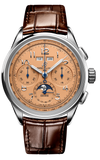 Breitling Premier B25 Datora 42 Beige Dial Brown Leather Strap Watch for Men - AB2510201K1P1