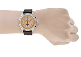 Breitling Premier B25 Datora 42 Beige Dial Brown Leather Strap Watch for Men - AB2510201K1P1