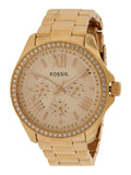 Fossil Cecile Rose Gold Dial Rose Gold Steel Strap Watch for Women - AM4483