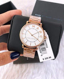 Marc Jacobs Roxy White Dial Rose Gold Stainless Steel Strap Watch for Women - MJ3523