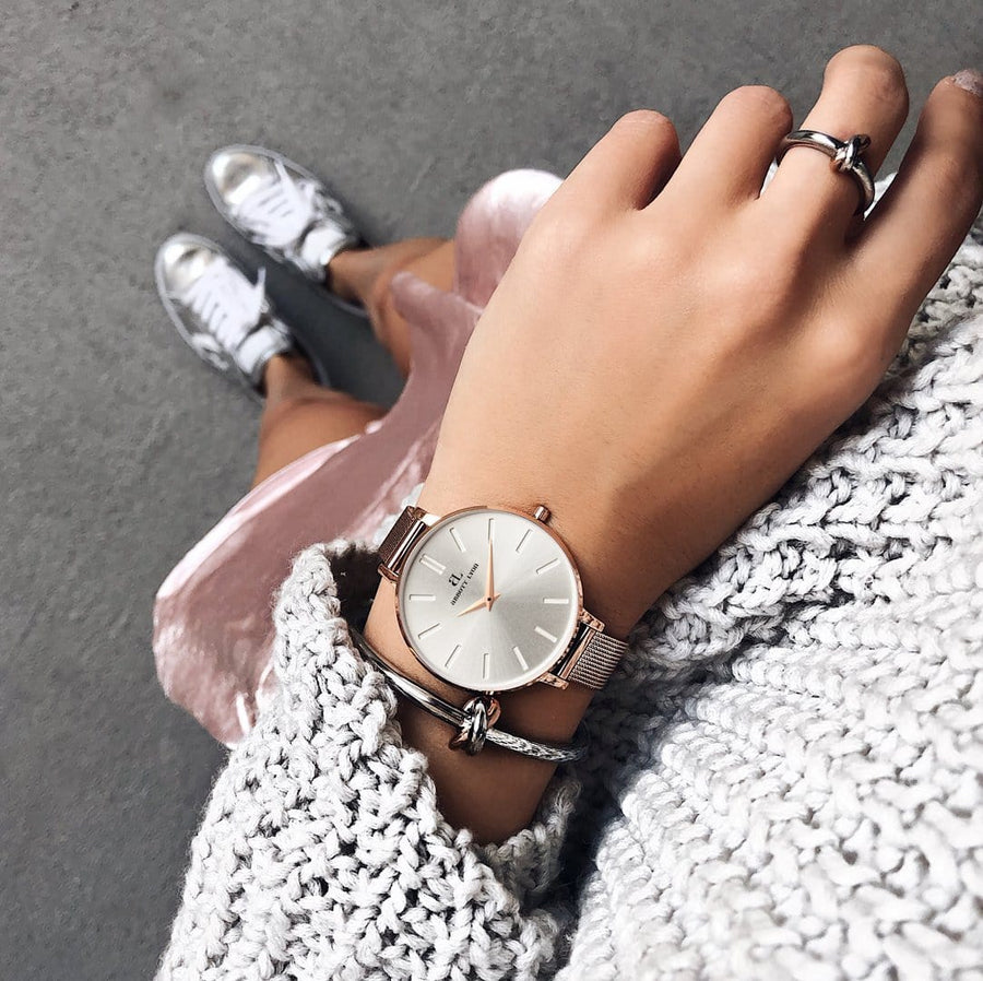 Hugo Boss Allusion Rose Gold Dial Rose Gold Steel Strap Watch For Women - 1502418