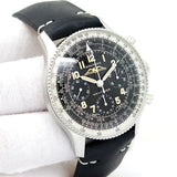 Breitling Navitimer Ref. 806 1959 Re-Edition Black Dial Brown Leather Strap Watch for Men - AB0910371B1X1