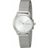 Calvin Klein Minimal White Dial Silver Mesh Bracelet Watch for Women - K3M231Y6