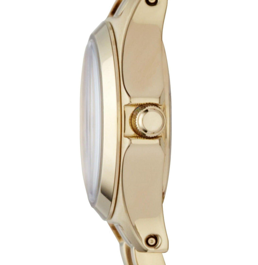Marc Jacobs Henry Dinky Gold Dial Gold Steel Strap Watch for Women - MBM3199
