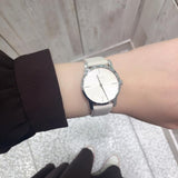 Calvin Klein City White Dial White Leather Strap Watch for Women - K2G231XH