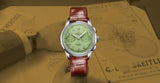 Breitling Premier B09 Chronograph 40 Green Dial Brown Leather Strap Watch for Men - AB0930D31L1P1