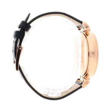 Swarovski Era Journey Chronograph Black Dial Black Leather Strap Watch for Women - 5295320