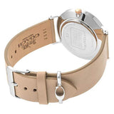 Coach Perry Silver Dial Light Brown Leather Strap Watch for Women - 14503119