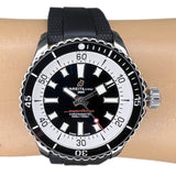 Breitling Superocean Automatic 42 Black Dial Black Rubber Strap Watch for Men - A17375211B1S1