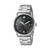 Fossil The Commuter Black Dial Silver Steel Strap Watch for Men - FS5391