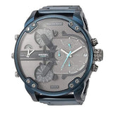 Diesel Daddy 2.0 Chronograph Quartz Grey Dial Blue Steel Strap Watch For Men - DZ7414