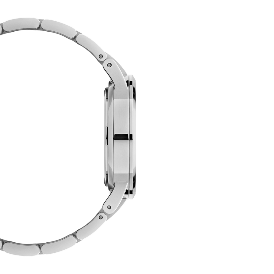 Daniel Wellington Iconic Link White Dial Silver Steel Strap Watch For Women - DW00100207