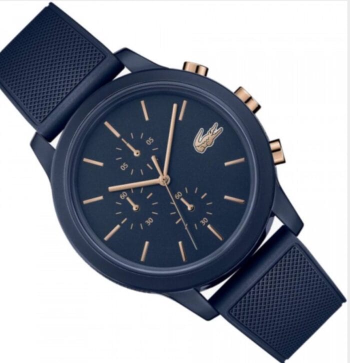 Lacoste 12.12 Blue Dial Blue Silicon Strap Watch for Men - 2011013