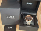 Hugo Boss Driver Sport Grey Dial Grey Steel Strap Watch for Men - 1513094