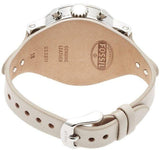 Fossil Boyfriend White Dial Beige Leather Strap Watch for Women - ES3811