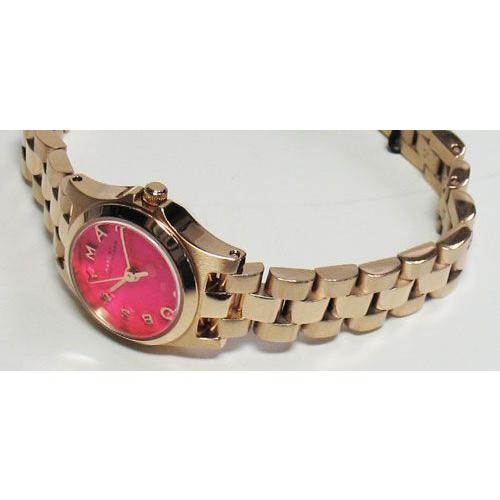 Marc Jacobs Henry Dinky Pink Dial Rose Gold Steel Strap Watch for Women - MBM3203