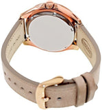 Fossil Cecile White Dial Beige Leather Strap Watch for Women - AM4532