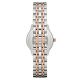 Emporio Armani Gianni T Bar Mother of Pearl Dial Two Tone Steel Strap Watch For Women - AR2508