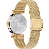 Versace Meander Greca White Dial Gold Mesh Bracelet Watch for Women - VELW00820