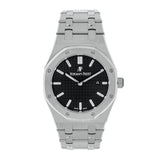 Audemars Piguet Royal Oak Quartz Black Dial Silver Steel Strap Watch for Women - 67650ST.OO.1261ST.01