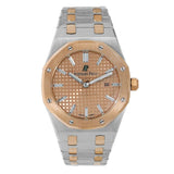 Audemars Piguet Royal Oak Quartz 18K Pink Gold Dial Two Tone Steel Strap Watch for Women - 67650SR.OO.1261SR.01