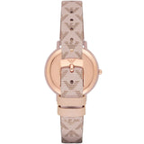 Emporio Armani Kappa Quartz Rose Gold Dial Pink Leather Strap Watch For Women - AR11010