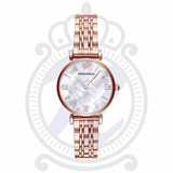 Emporio Armani Mother of Pearl Dial Rose Gold Steel Strap Watch For Women - AR11110