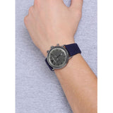 Emporio Armani Aviator Quartz Grey Dial Blue Fabric Strap Watch For Men - AR11144