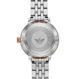 Emporio Armani Modern Slim Analog Mother of Pearl Dial Two Tone Steel Strap Watch For Women - AR11157