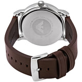 Emporio Armani Luigi Quartz Grey Dial Brown Leather Strap Watch For Men - AR11175