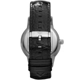 Emporio Armani Renato Analog Black Dial Black Leather Strap Watch For Men - AR11186