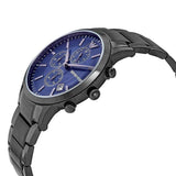 Emporio Armani Renato Chronograph Blue Dial Grey Steel Strap Watch For Men - A11215