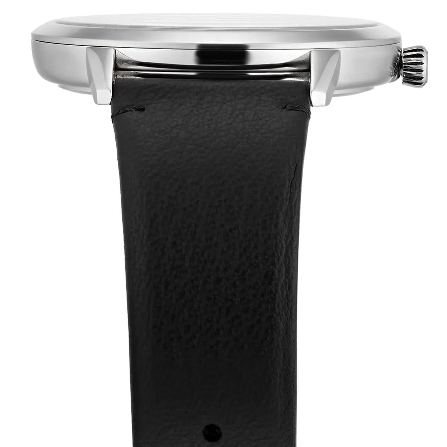 Emporio Armani Ruggero Grey Dial Black Leather Strap Watch for Men  - AR11277
