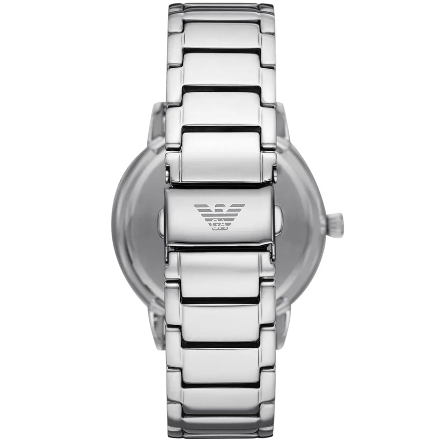 Emporio Armani Ruggero Black Dial Silver Steel Strap Watch for Men - AR11310