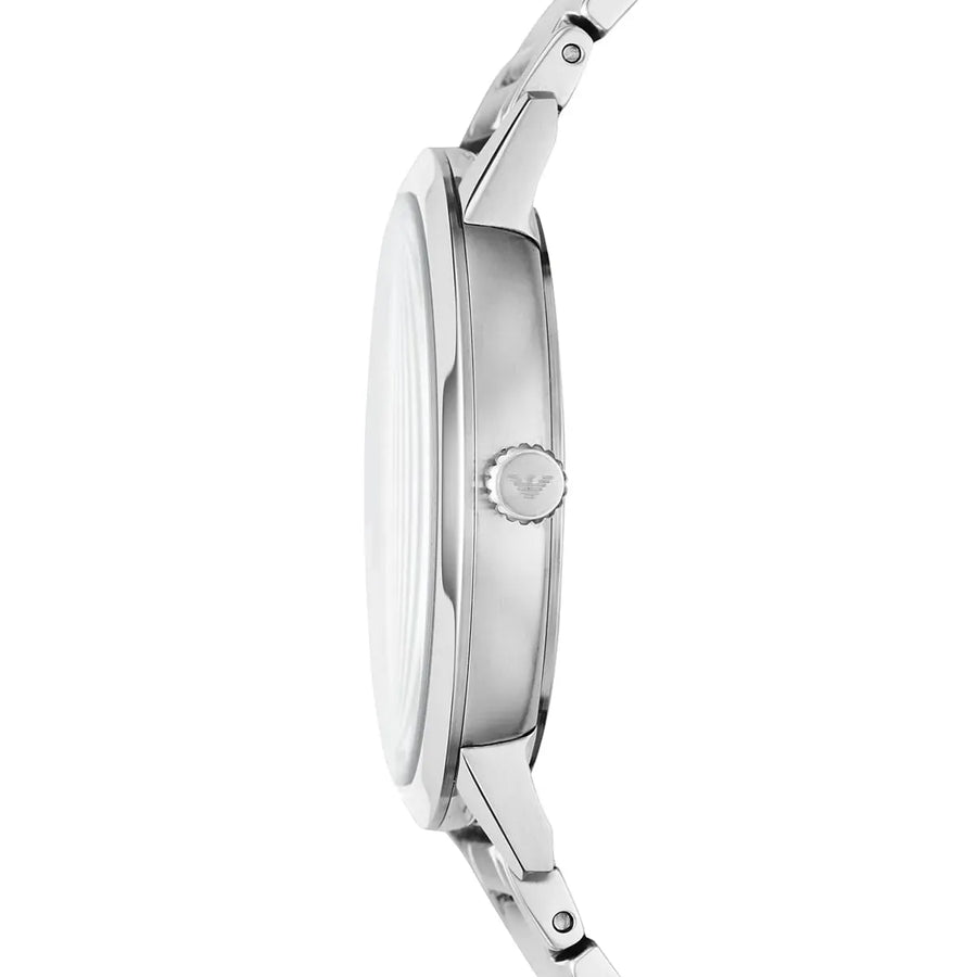 Emporio Armani Ruggero Black Dial Silver Steel Strap Watch for Men - AR11310