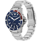 Emporio Armani Diver Quartz Blue Dial Silver Steel Strap Watch For Men - AR11339