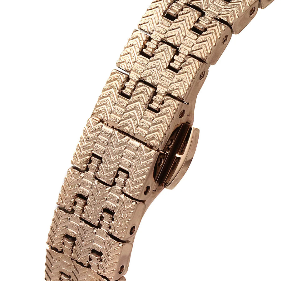 Emporio Armani Gianni T Bar Quartz Rose Gold Dial Rose Gold Steel Strap Watch For Women - AR11342