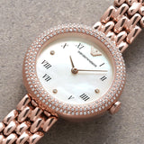 Emporio Armani Rosa Quartz Mother of Pearl White Dial Rose Gold Steel Strap Watch For Women - AR11355