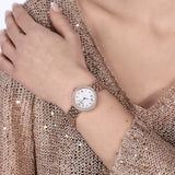 Emporio Armani Rosa Quartz Mother of Pearl White Dial Rose Gold Steel Strap Watch For Women - AR11355