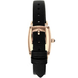 Emporio Armani Gianni T Bar Quartz White Dial Black Leather Strap Watch For Women - AR11408