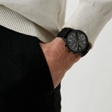 Emporio Armani Renato Chronograph Black Dial Black Nylon Strap Watch For Men - AR11457