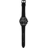 Emporio Armani Claudio Chronograph Black Dial Black Leather Strap Watch For Men - AR11483