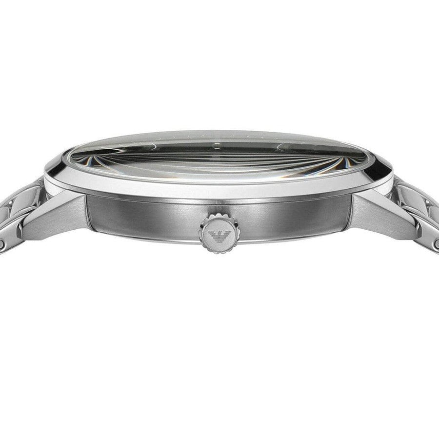 Emporio Armani Claudio Green Dial Silver Steel Strap Watch for Men - AR11575