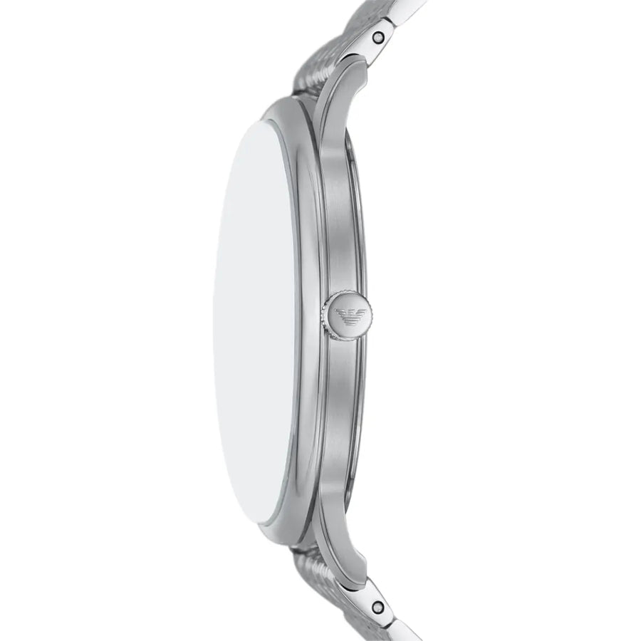 Emporio Armani Minimalist Silver Dial Silver Steel Strap Watch for Men - AR11599