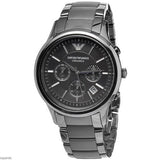 Emporio Armani Ceramica Chronograph  Black Dial Black Strap Watch For Men - AR1452