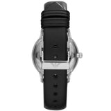 Emporio Armani Classic Quartz Black Dial Black Leather Strap Watch For Women - AR1600