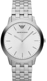 Emporio Armani Classic Quartz Silver Dial Silver Steel Strap Watch For Men - AR1745