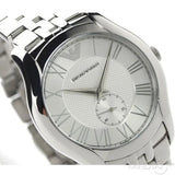 Emporio Armani Classic Quartz Silver Dial Silver Steel Strap Watch For Men - AR1788