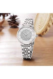 Emporio Armani Gianni T Bar White Crystal Pave Dial Silver Stainless Steel Strap Watch For Women - AR1925